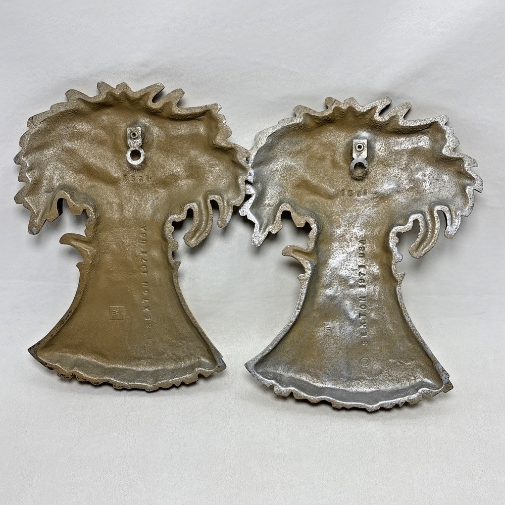 SEXTON Cast Metal Wheat‎ Harvest Wall Plaques 1971 Countrycore 70s - Picture 2 of 5